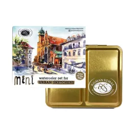 zestaw-akwareli-szmal-mini-urban-sketchers-gold-8-kolorow-w-polkostkach
