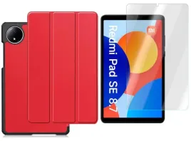 etui-case-pokrowiec-smartcase-do-xiaomi-redmi-pad-se-8-7-czerwone-i-szklo
