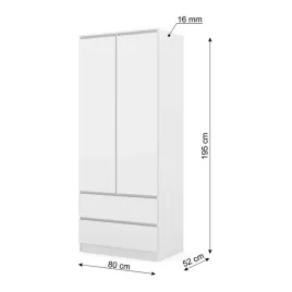 szafa-maja-80-cm-2d2s-bialy-mat-2-drzwi-2-szuflady-drazek-polki