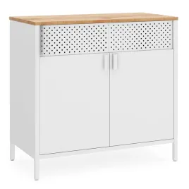 metalowa-szafka-komoda-do-salonu-z-bezowym-blatem-z-plyty-mdf-bialo-bezowa