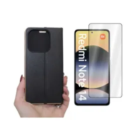 etui-flip-vennus-do-xiaomi-redmi-note-14-4g-czarne-pokrowiec-case-i-szklo