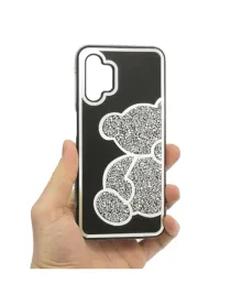 etui-teddy-bear-do-samsung-a13-4g-case-pokrowiec-obudowa-futeral-srebrne