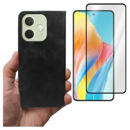 etui-case-pokrowiec-smart-leather-do-oppo-a5-pro-4g-i-5g-czarny-i-szklo