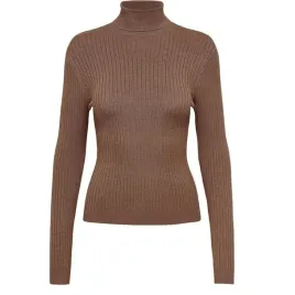 sweter-damski-only-karol-dopasowany-brazowy-golf