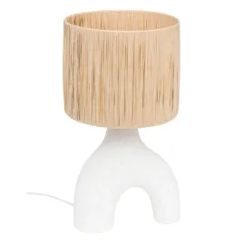 lampka-stolowa-nocna-ceramiczna-brazowy-klosz-abazur-z-papieru-lampa-47-cm