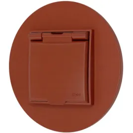 gniazdo-hermetyczne-z-ramka-okragla-seria-mini-kolor-terakota