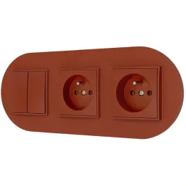 wlacznik-podwojny-i-dwa-gniazda-pojedyncze-z-ramka-okragla-mini-terakota