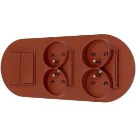 wlacznik-podwojny-i-dwa-gniazda-podwojne-z-ramka-okragla-mini-terakota