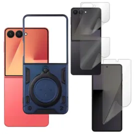 etui-do-samsung-galaxy-z-flip7-case-pancerne-magnetic-granatowe-i-hydrogel