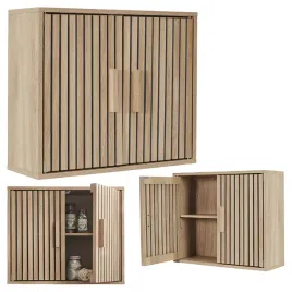 wiszaca-szafka-linea-60x50x20-cm-lamelowy-front-bezowa-2-polki-drzwi-pelne