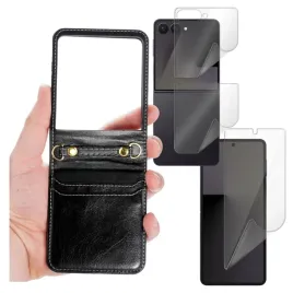 etui-obudowa-leather-case-strap-do-samsung-galaxy-z-flip7-czarny-i-hydrogel