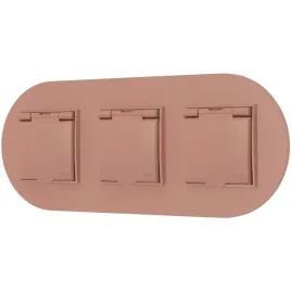 trzy-gniazda-hermetyczne-z-ramka-okragla-seria-mini-kolor-lososiowy