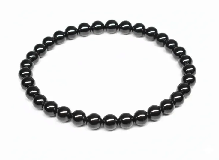 Bransoletka TURMALIN czarny Kamień Naturalny Kulki 6mm