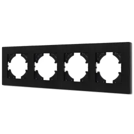 ramka-poczworna-modern-q-czarny-plastik-linia-basic-tg-mq-p004b