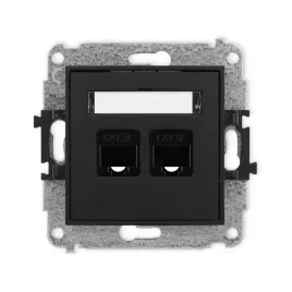 gniazdo-komputerowe-podwojne-2xrj45-kat-5e-karlik-icon-12igk-2-czarny-mat