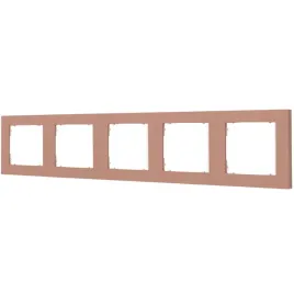 ramka-pieciokrotna-kwadratowa-z-tworzywa-karlik-mini-62mr-5-lososiowy