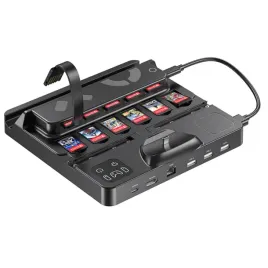 unitek-stacja-ladujaca-switch-z-przelacznikiem-i-czytnikiem-kart-do-gier