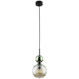 lampa-wiszaca-sophia-czarna-zielona-klosz-bezowy-1xe14-kula-glamour-ip20
