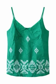 p1114-bluzka-damska-studio-top-na-ramiaczkach-l-14-zielona-wiskoza-len