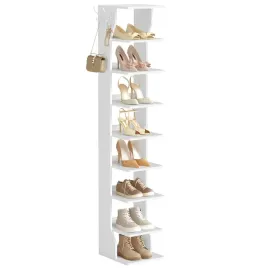 wysoka-szafka-na-buty-bialy-regal-waska-z-haczykami-korytarz-do-garderoby