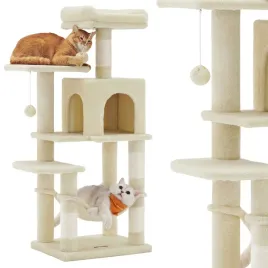 drapak-dla-kota-bezowy-domek-z-budka-platforma-hamak-legowisko-duzy-112-cm