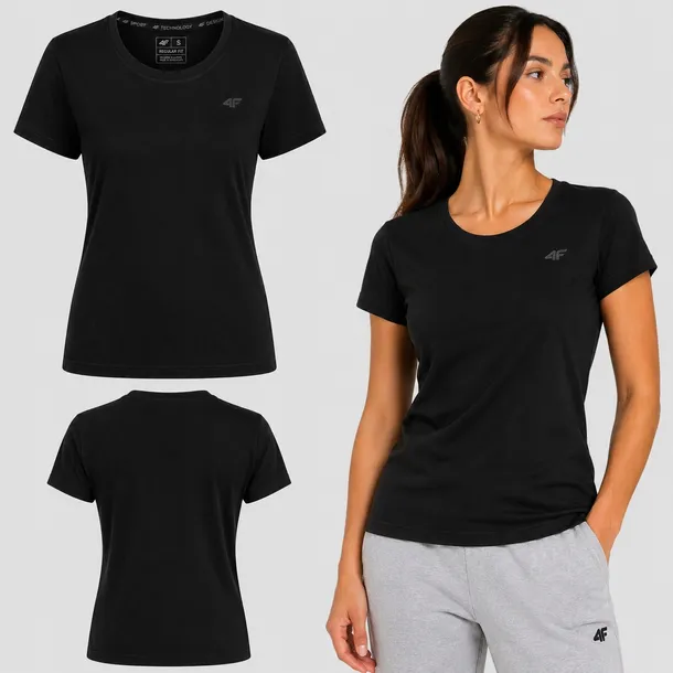 T-SHIRT DAMSKI 4F KOSZULKA SPORTOWA BAWEŁNIANA NA CO DZIEŃ L F3308 SS26