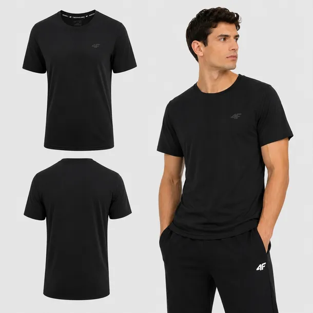 T-SHIRT MĘSKI 4F KOSZULKA BAWEŁNIANA SPORTOWA SLIM XL TTSHM3340 SS26