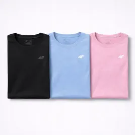 t-shirt-damski-4f-koszulka-sportowa-zestaw-komplet-3-sztuki-l-f3306-ss26