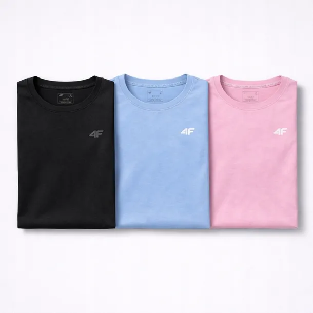 T-SHIRT DAMSKI 4F KOSZULKA SPORTOWA ZESTAW KOMPLET 3 SZTUKI M F3306 SS26