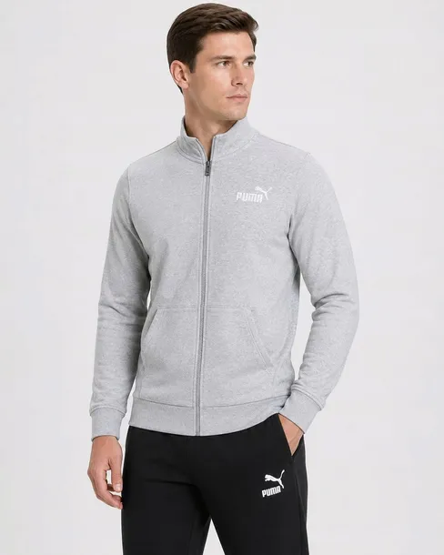 Bluza Puma męska rozpinana z kieszeniami szara lekka bawełniana XL P1216