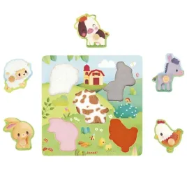 janod-drewniane-puzzle-sensoryczne-z-fakturami-farma-zwierzatka-18m