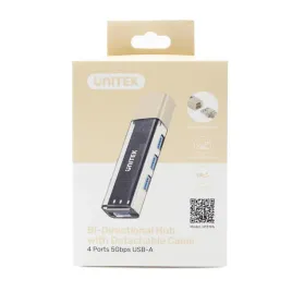 unitek-hub-dwukierunkowy-usb-c-usb-a-5gbps-4x-usb-a-kremowy