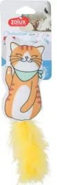 zolux-chatouille-zabawka-dla-kota-z-piorkami-i-kocimietka-kot-bandana-13cm