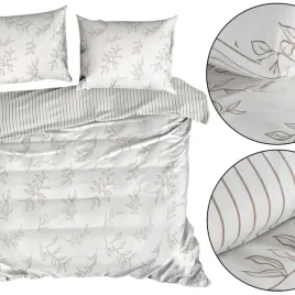 posciel-komplet-raya-paski-liscie-bez-160x200-cm-satyna-bawelniana-poszwa