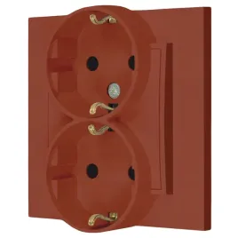 karlik-mini-gniazdo-podwojne-schuko-z-przeslonami-kolor-terakota-63mgp-2sp