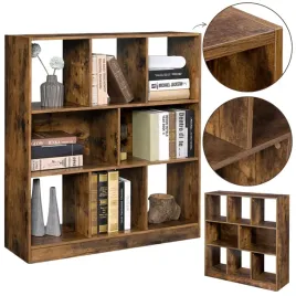 regal-szafka-z-polkami-brazowa-100-cm-biblioteczka-do-salonu-drewno-vintage