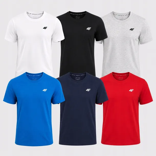 KOMPLET KOSZULEK MĘSKICH 4F ZESTAW 6PAK T-SHIRT L TTSHM3341