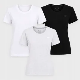 t-shirt-damski-4f-zestaw-3pak-koszulka-sportowa-komplet-s-f3308-ss26