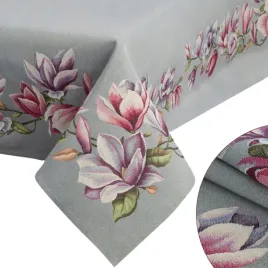 obrus-gobelinowy-na-stol-szary-magnolie-140x180cm-ozdobny-do-jadalni-salonu
