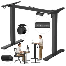 stelaz-do-biurka-elektryczny-regulowany-pamiec-wysokos-ergonomiczny-czarny