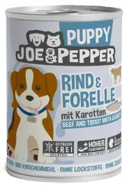 joe-and-pepper-dog-or-karma-mokra-dla-szczeniat-wolowina-i-pstrag-400g