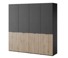 szafa-200cm-z-polkami-garderoba-4-drzwiowa-grafit-czarny-ryflowane-sbox-ps
