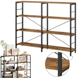 szeroki-regal-do-salonu-na-ksiazki-kwiaty-4-polki-loft-industrial-metalowy
