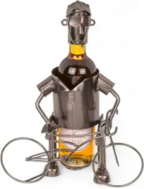 metalowy-uchwyt-na-butelke-wina-w-ksztalcie-rowerzysty-25x13x205-cm