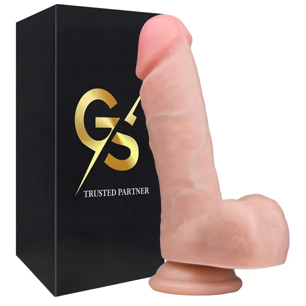Realistyczne Dildo z Przyssawka Jądrami Wibrator Waginalny Anal