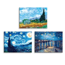 obrazy-na-plotnie-3-szt-40x30-cm-gwiazdzista-noc-vincent-van-gogh
