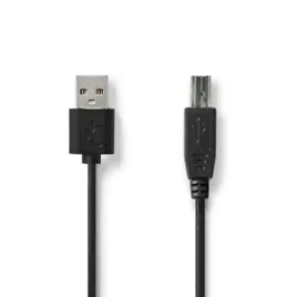 nedis-ccgl60101bk20-kabel-usb-usb-2-0-2-m-usb-a-usb-b-czarny