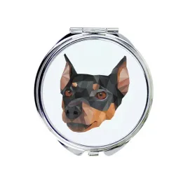 german-pinscher-mirror-with-a-geometric-design-and-the-brand-name-art-dog