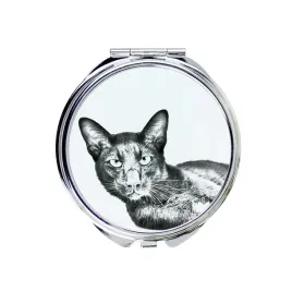 hawana-brazowa-lusterko-kieszonkowe-z-kotem-personalizowane-lusterko-do