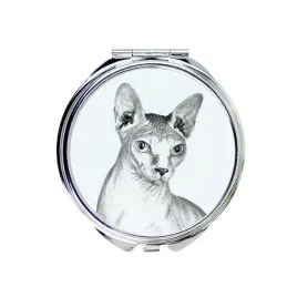 sfinks-lusterko-kieszonkowe-z-kotem-personalizowane-lusterko-do-torebki